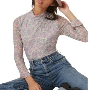 NWT Anthropologie mesh turtleneck size L